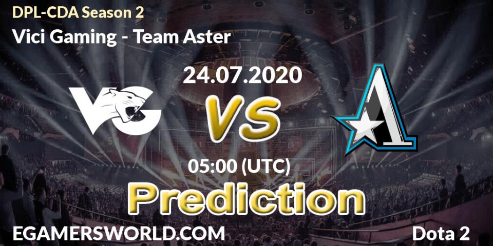 Pronósticos Vici Gaming - Team Aster. 24.07.2020 at 05:01. DPL-CDA Professional League Season 2 - Dota 2