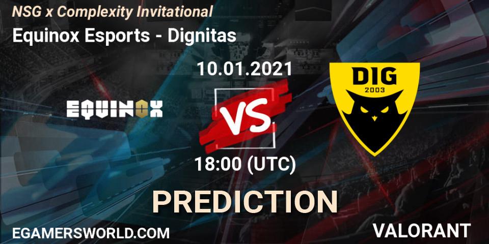 Pronósticos Equinox Esports - Dignitas. 10.01.2021 at 18:00. NSG x Complexity Invitational - VALORANT
