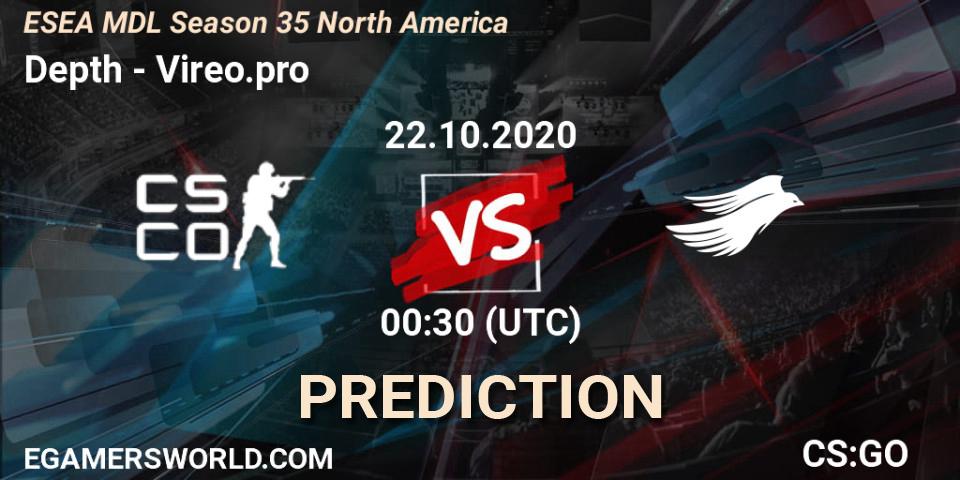 Pronósticos Depth - Vireo.pro. 22.10.2020 at 00:30. ESEA MDL Season 35 North America - Counter-Strike (CS2)