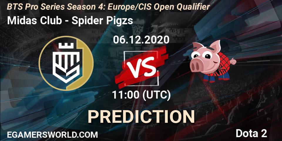 Pronósticos Midas Club - Spider Pigzs. 06.12.20. BTS Pro Series Season 4: Europe/CIS Open Qualifier - Dota 2