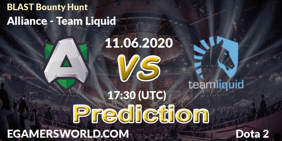 Pronósticos Alliance - Team Liquid. 11.06.2020 at 17:31. BLAST Bounty Hunt - Dota 2
