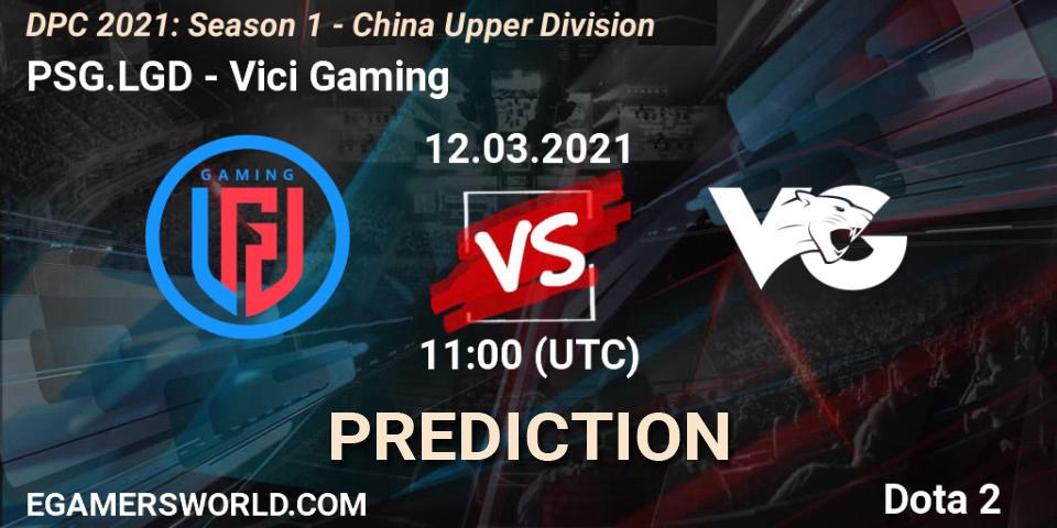 Pronósticos PSG.LGD - Vici Gaming. 12.03.2021 at 11:39. DPC 2021: Season 1 - China Upper Division - Dota 2