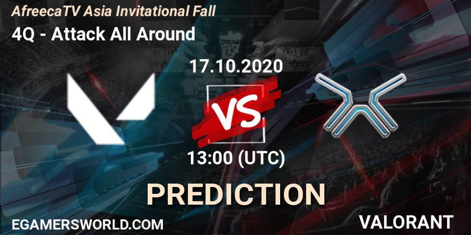 Pronósticos 4Q - Attack All Around. 17.10.2020 at 13:00. AfreecaTV Asia Invitational Fall - VALORANT