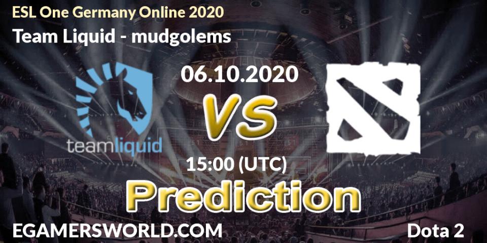 Pronósticos Team Liquid - mudgolems. 06.10.2020 at 15:52. ESL One Germany 2020 Online - Dota 2