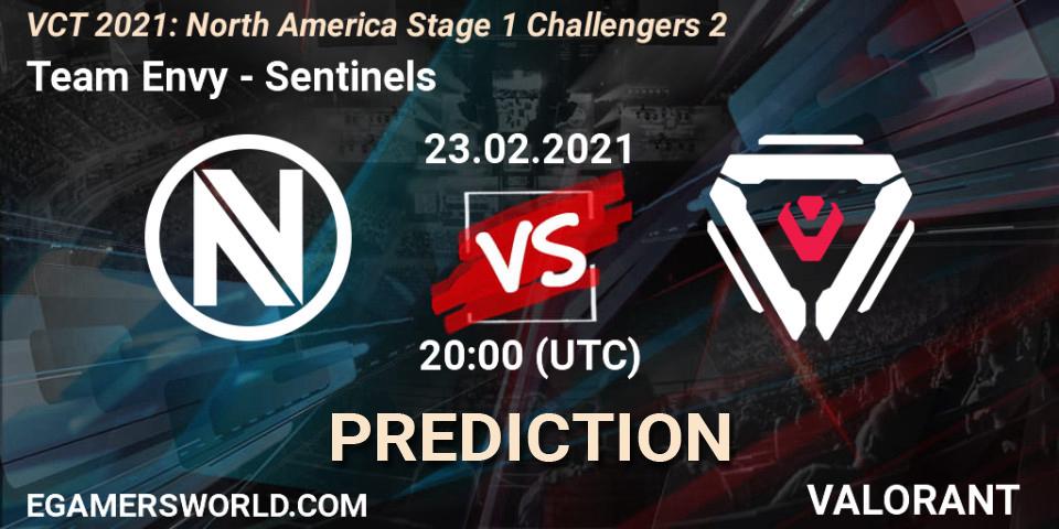 Pronósticos Team Envy - Sentinels. 23.02.2021 at 20:00. VCT 2021: North America Stage 1 Challengers 2 - VALORANT
