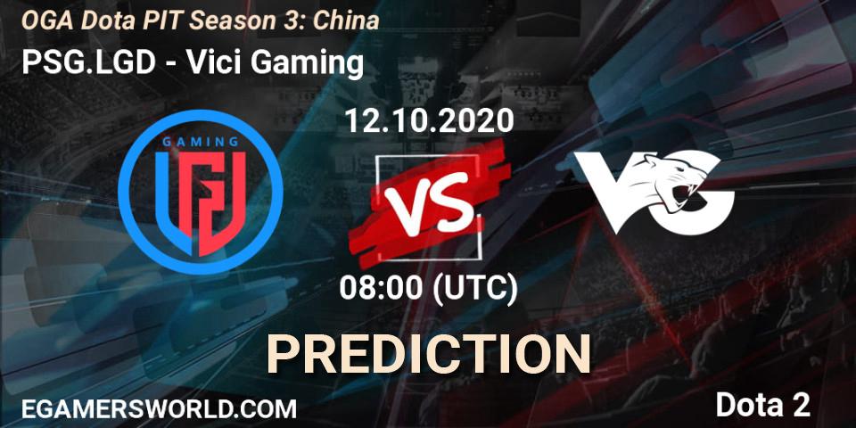 Pronósticos PSG.LGD - Vici Gaming. 12.10.2020 at 08:01. OGA Dota PIT Season 3: China - Dota 2