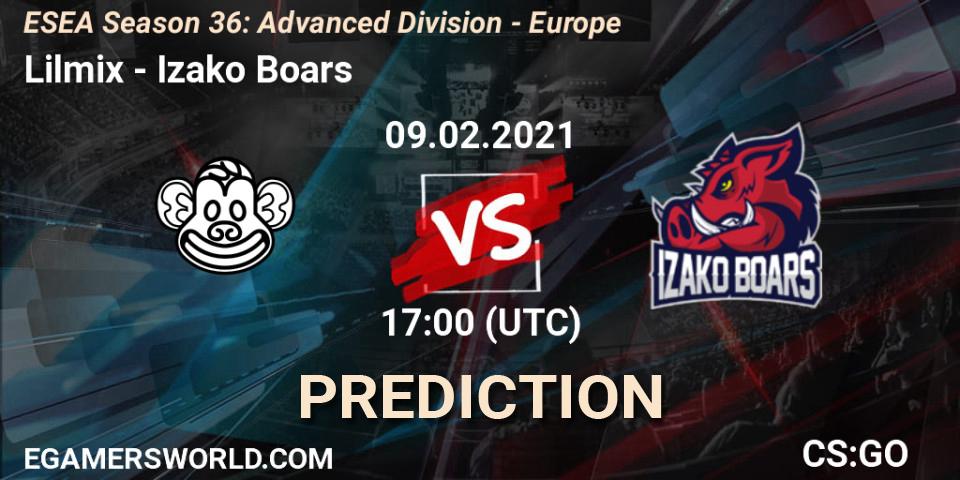 Pronósticos Lilmix - Izako Boars. 09.02.21. ESEA Season 36: Europe - Advanced Division - CS2 (CS:GO)