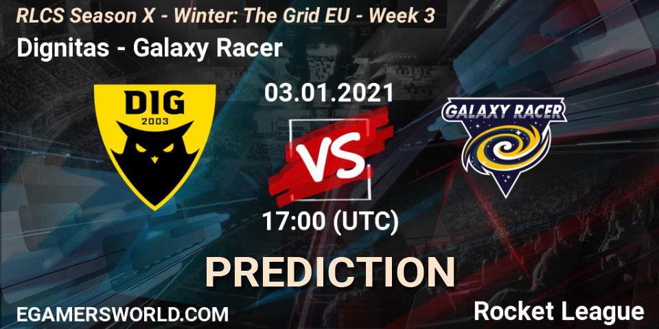 Pronósticos Dignitas - Galaxy Racer. 03.01.2021 at 17:00. RLCS Season X - Winter: The Grid EU - Week 3 - Rocket League