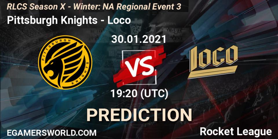 Pronósticos Pittsburgh Knights - Loco. 30.01.2021 at 19:20. RLCS Season X - Winter: NA Regional Event 3 - Rocket League