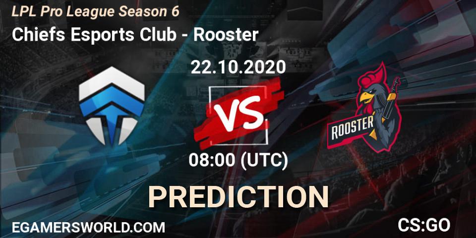 Pronósticos Chiefs Esports Club - Rooster. 22.10.20. LPL Pro League Season 6 - CS2 (CS:GO)