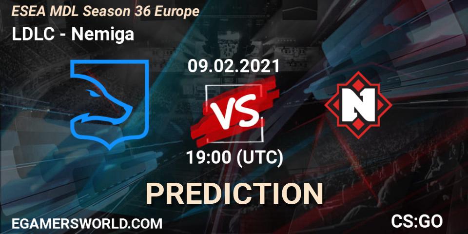 Pronósticos LDLC - Nemiga. 09.02.21. MDL ESEA Season 36: Europe - Premier division - CS2 (CS:GO)