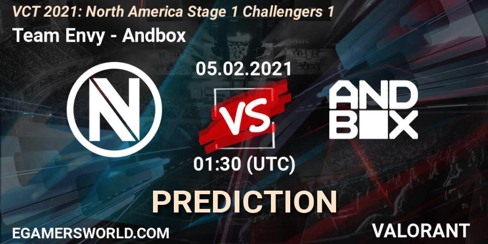 Pronósticos Team Envy - Andbox. 04.02.2021 at 23:00. VCT 2021: North America Stage 1 Challengers 1 - VALORANT