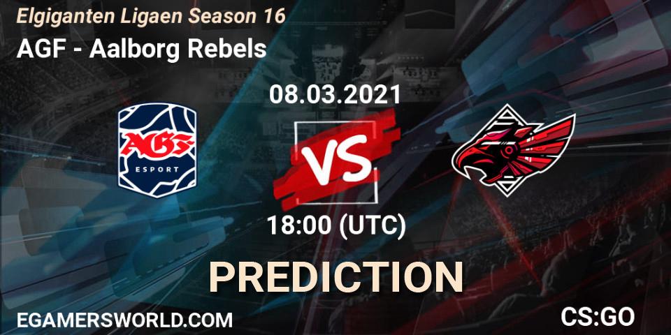 Pronósticos AGF - Aalborg Rebels. 08.03.2021 at 18:00. Elgiganten Ligaen Season 16 - Counter-Strike (CS2)