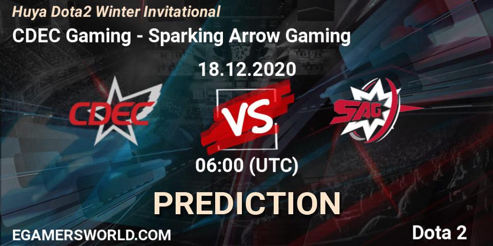 Pronósticos CDEC Gaming - Sparking Arrow Gaming. 16.12.20. Huya Dota2 Winter Invitational - Dota 2
