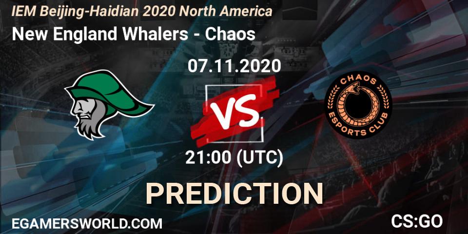 Pronósticos New England Whalers - Chaos. 07.11.20. IEM Beijing-Haidian 2020 North America - CS2 (CS:GO)