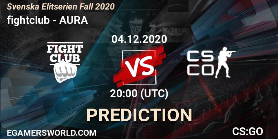 Pronósticos fightclub - AURA. 04.12.20. Svenska Elitserien Fall 2020 - CS2 (CS:GO)