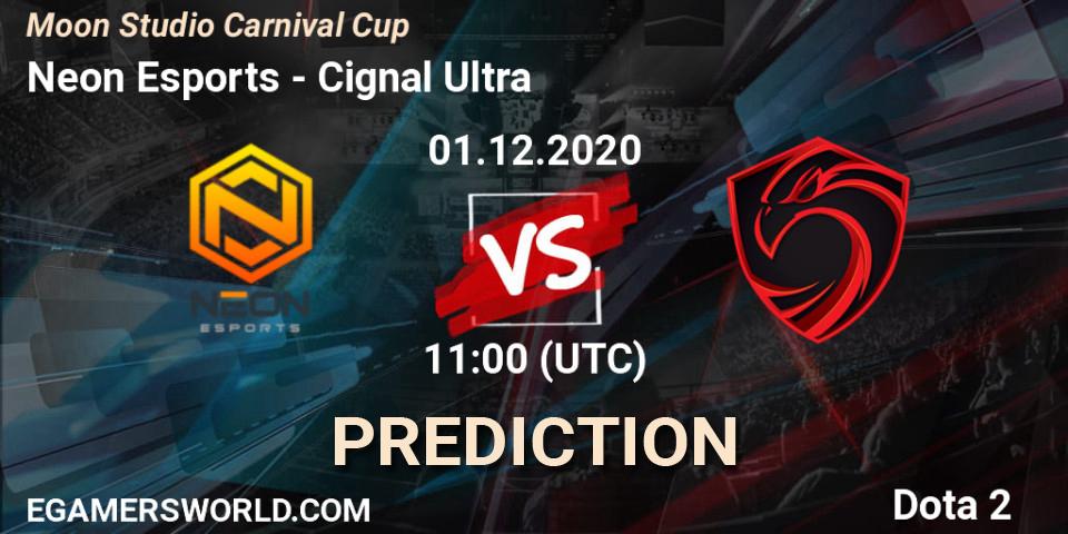 Pronósticos Neon Esports - Cignal Ultra. 01.12.2020 at 11:15. Moon Studio Carnival Cup - Dota 2