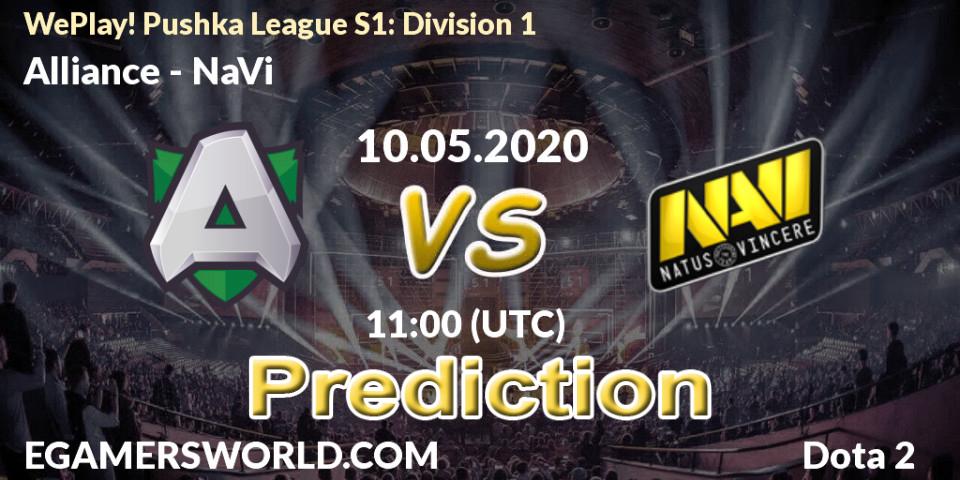 Pronósticos Alliance - NaVi. 10.05.20. WePlay! Pushka League S1: Division 1 - Dota 2