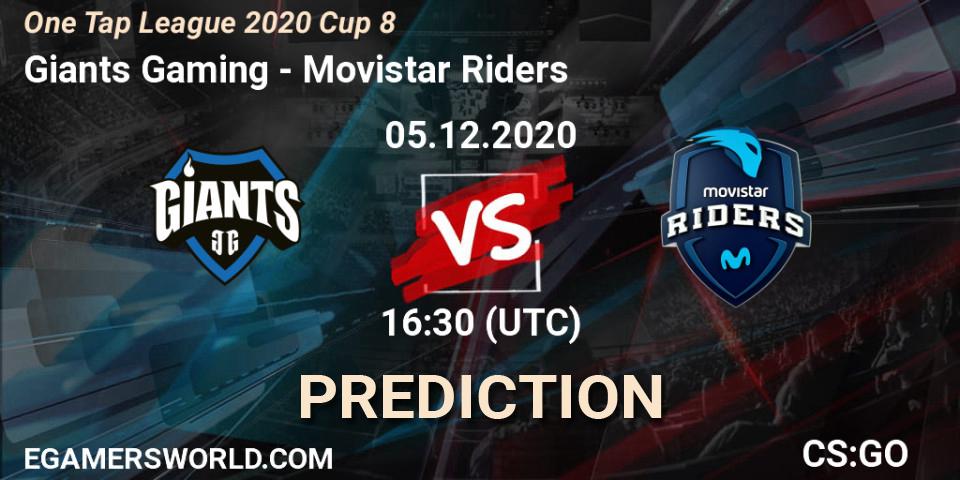 Pronósticos Giants Gaming - Movistar Riders. 05.12.20. One Tap League 2020 Cup 8 - CS2 (CS:GO)