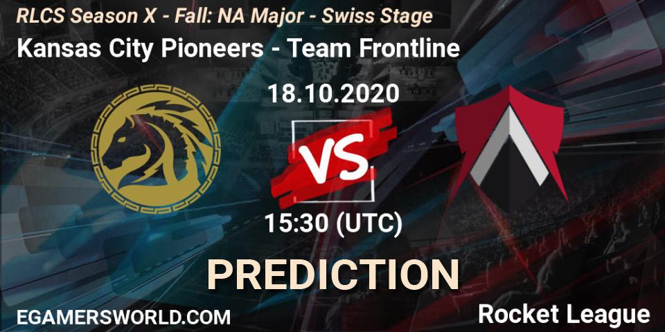 Pronósticos Kansas City Pioneers - Team Frontline. 18.10.20. RLCS Season X - Fall: NA Major - Swiss Stage - Rocket League