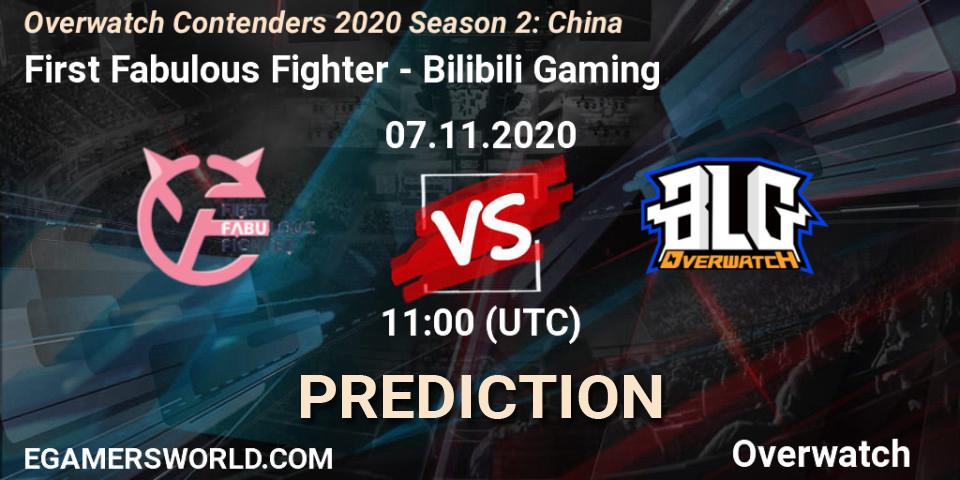 Pronósticos First Fabulous Fighter - Bilibili Gaming. 07.11.20. Overwatch Contenders 2020 Season 2: China - Overwatch