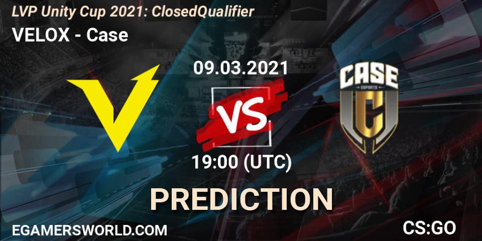 Pronósticos VELOX - Case. 09.03.2021 at 16:00. LVP Unity Cup Spring 2021: Closed Qualifier - Counter-Strike (CS2)