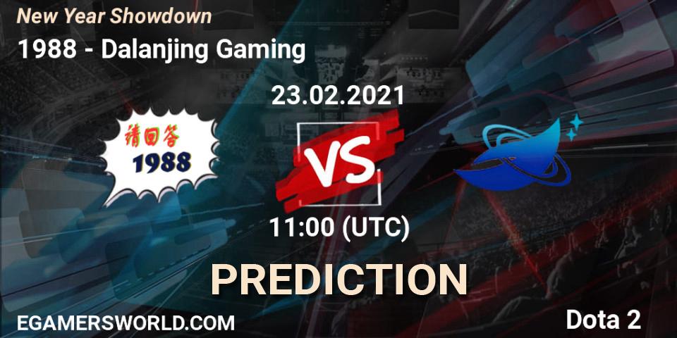 Pronósticos 请回答1988 - Dalanjing Gaming. 23.02.2021 at 11:10. New Year Showdown - Dota 2