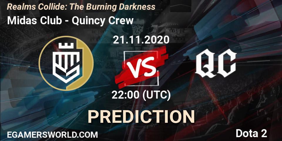 Pronósticos Midas Club - Quincy Crew. 21.11.20. Realms Collide: The Burning Darkness - Dota 2
