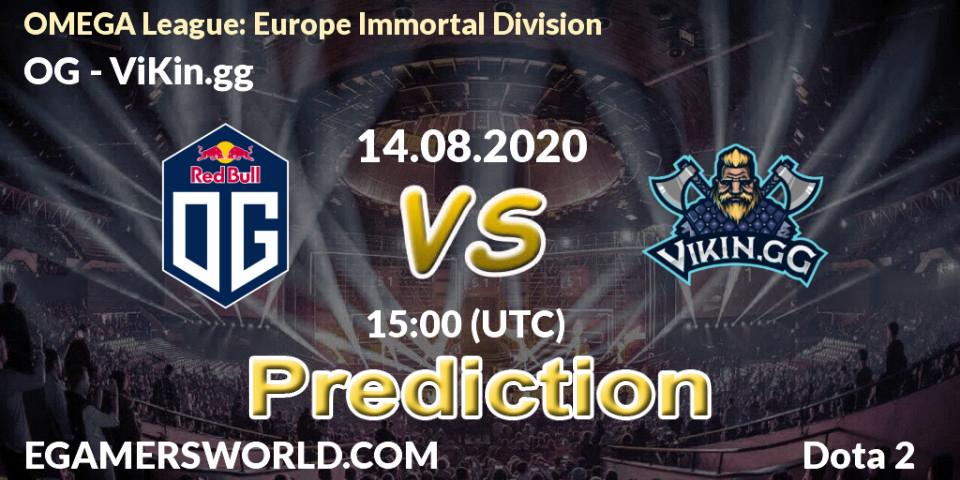 Pronósticos OG - ViKin.gg. 14.08.2020 at 15:25. OMEGA League: Europe Immortal Division - Dota 2