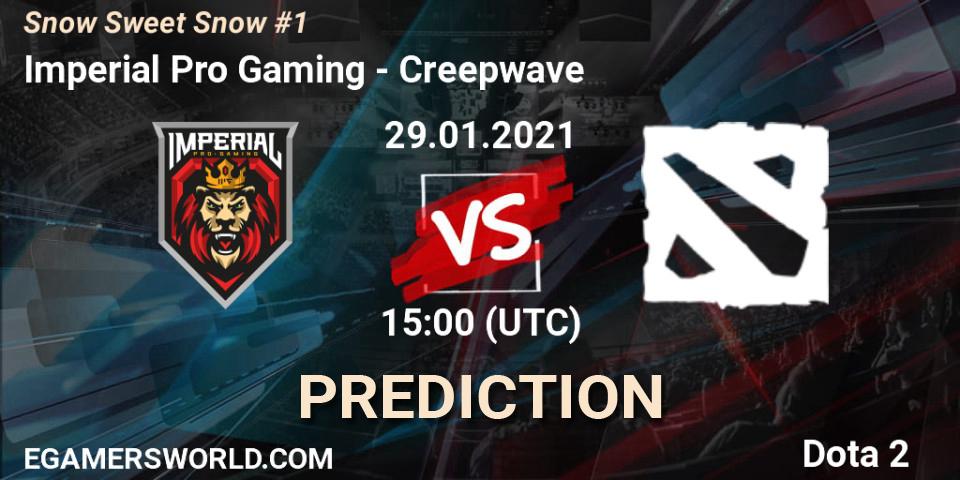 Pronósticos Imperial Pro Gaming - Creepwave. 29.01.21. Snow Sweet Snow #1 - Dota 2
