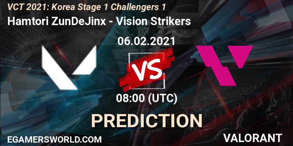 Pronósticos Hamtori ZunDeJinx - Vision Strikers. 06.02.2021 at 10:00. VCT 2021: Korea Stage 1 Challengers 1 - VALORANT