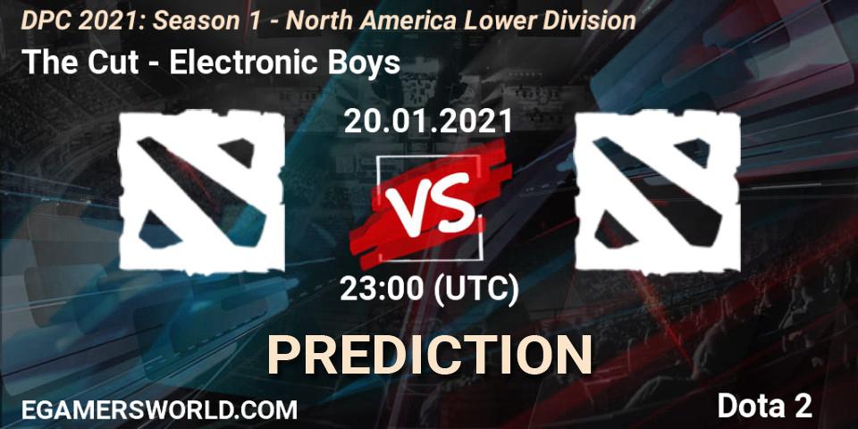 Pronósticos The Cut - Electronic Boys. 20.01.2021 at 23:00. DPC 2021: Season 1 - North America Lower Division - Dota 2