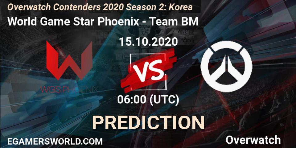 Pronósticos World Game Star Phoenix - Team BM. 16.10.20. Overwatch Contenders 2020 Season 2: Korea - Overwatch