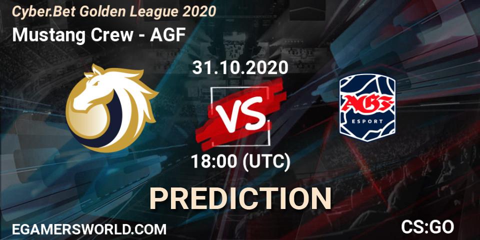Pronósticos Mustang Crew - AGF. 31.10.20. Cyber.Bet Golden League 2020 - CS2 (CS:GO)