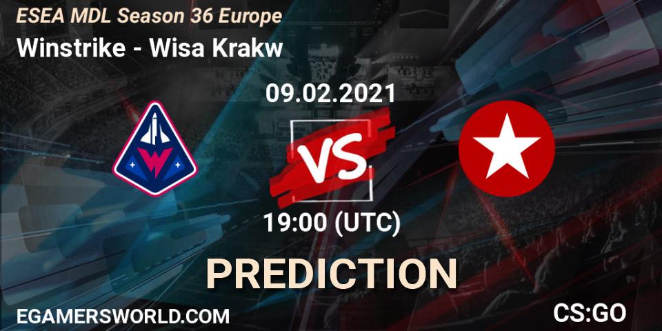 Pronósticos Winstrike - Wisła Kraków. 09.02.2021 at 18:05. MDL ESEA Season 36: Europe - Premier division - Counter-Strike (CS2)