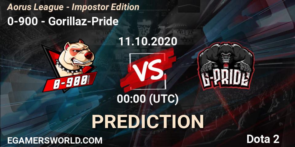 Pronósticos 0-900 - Gorillaz-Pride. 11.10.2020 at 00:19. Aorus League - Impostor Edition - Dota 2