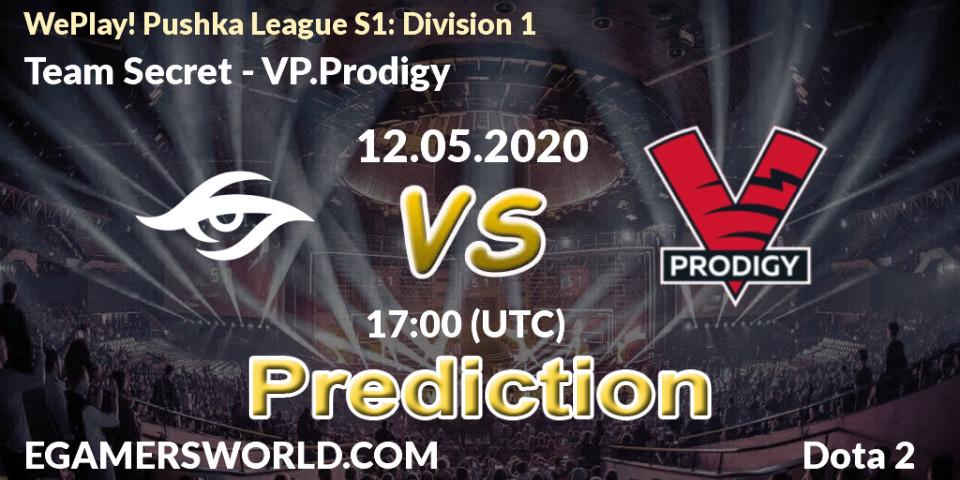 Pronósticos Team Secret - VP.Prodigy. 12.05.20. WePlay! Pushka League S1: Division 1 - Dota 2