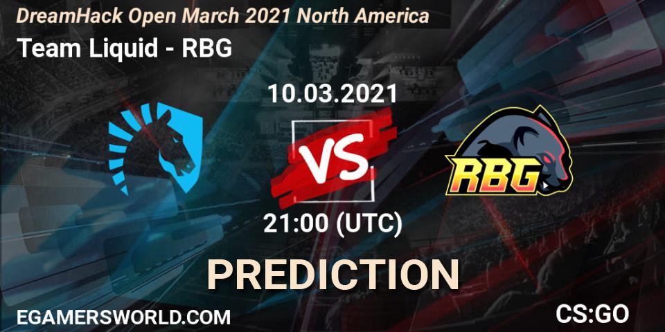 Pronósticos Team Liquid - RBG. 10.03.21. DreamHack Open March 2021 North America - CS2 (CS:GO)