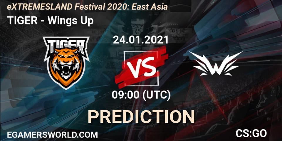 Pronósticos TIGER - Wings Up. 24.01.21. eXTREMESLAND Festival 2020: East Asia - CS2 (CS:GO)