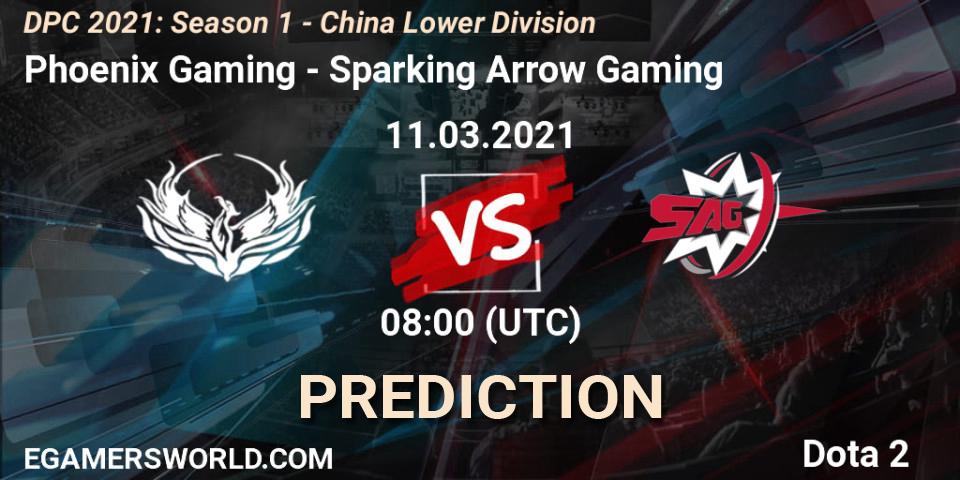 Pronósticos Phoenix Gaming - Sparking Arrow Gaming. 11.03.2021 at 08:04. DPC 2021: Season 1 - China Lower Division - Dota 2