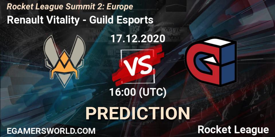 Pronósticos Renault Vitality - Guild Esports. 17.12.20. Rocket League Summit 2: Europe - Rocket League