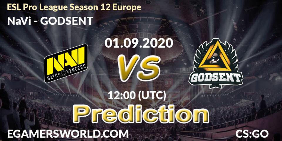 Pronósticos NaVi - GODSENT. 01.09.20. ESL Pro League Season 12 Europe - CS2 (CS:GO)
