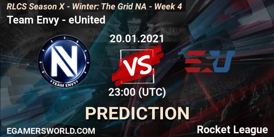Pronósticos Team Envy - eUnited. 20.01.21. RLCS Season X - Winter: The Grid NA - Week 4 - Rocket League
