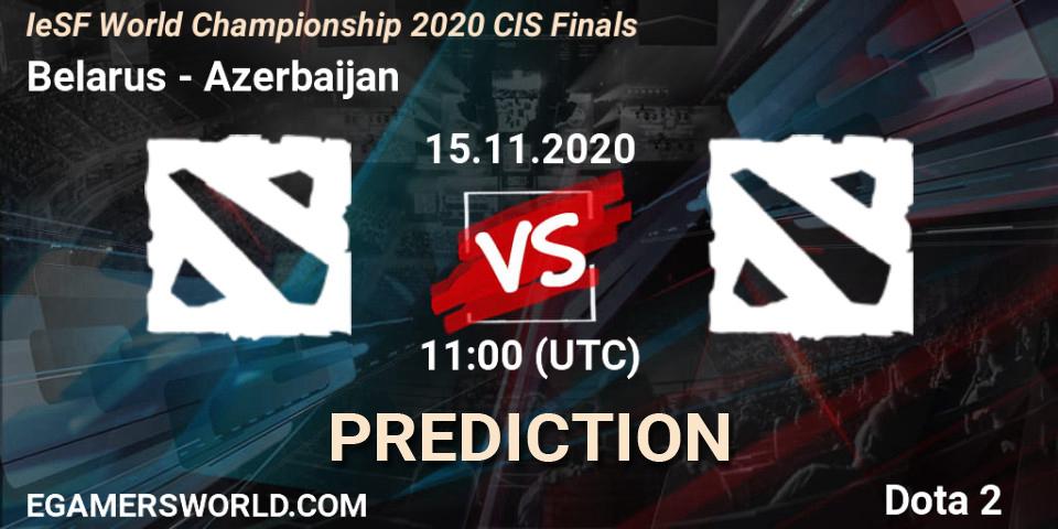 Pronósticos Belarus - Azerbaijan. 15.11.2020 at 10:44. IeSF World Championship 2020 CIS Finals - Dota 2