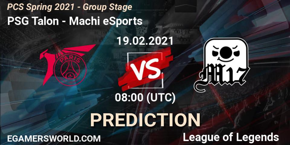 Pronósticos PSG Talon - Machi eSports. 19.02.2021 at 08:00. PCS Spring 2021 - Group Stage - LoL