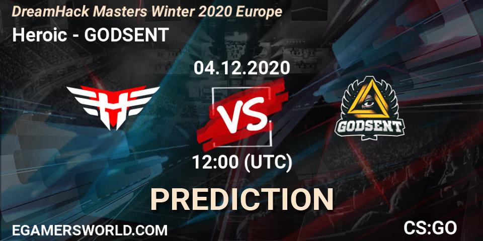 Pronósticos Heroic - GODSENT. 04.12.20. DreamHack Masters Winter 2020 Europe - CS2 (CS:GO)