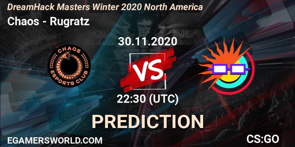 Pronósticos Chaos - Rugratz. 30.11.20. DreamHack Masters Winter 2020 North America - CS2 (CS:GO)
