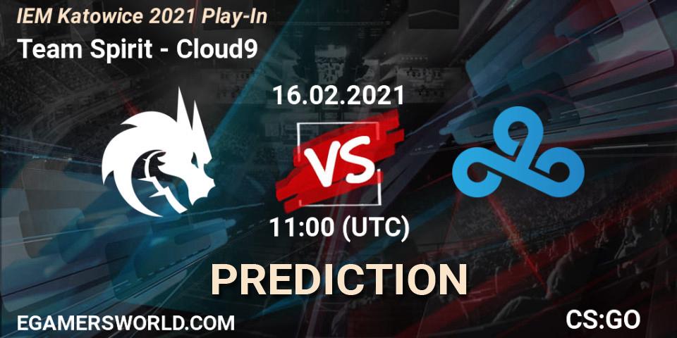 Pronósticos Team Spirit - Cloud9. 16.02.2021 at 11:00. IEM Katowice 2021 Play-In - Counter-Strike (CS2)