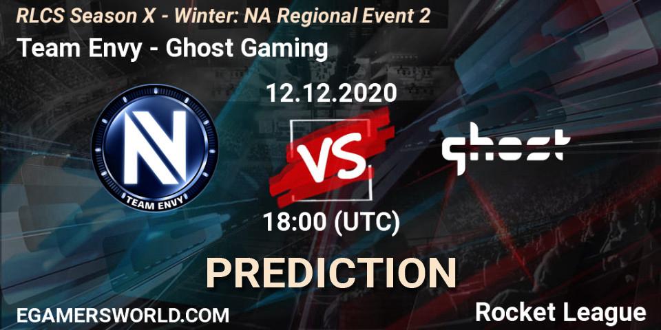 Pronósticos Team Envy - Ghost Gaming. 12.12.20. RLCS Season X - Winter: NA Regional Event 2 - Rocket League