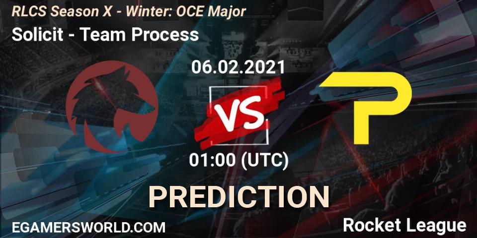 Pronósticos Solicit - Team Process. 06.02.2021 at 01:00. RLCS Season X - Winter: OCE Major - Rocket League